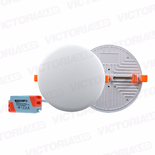 [LV-112 36W 6500K] VICTORIA LED PANEL SIN BORDE 36W EMPOTRABLE REDONDO 20U/C