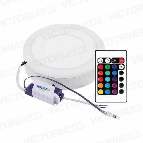[SR6+3RGB] VICTORIA LED PANEL SOB RED 6W+3W RGB C/R