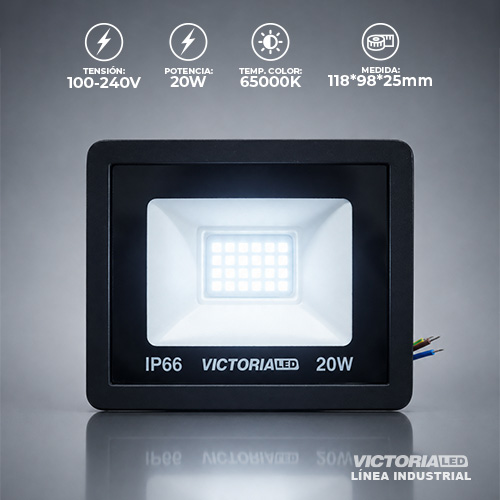 [VLY-20W 6500K] VICTORIA LED REFLECTOR 6500K 100-240V IP66 40U/C