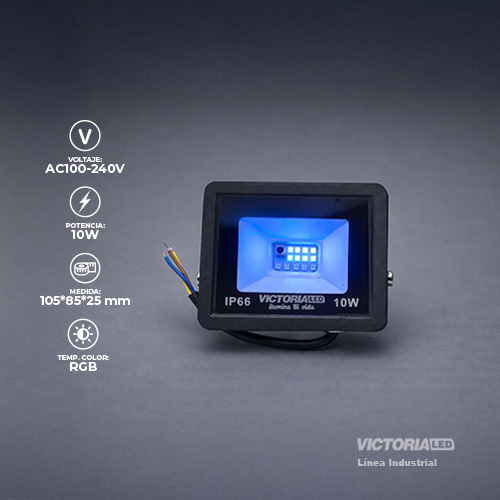 [VL-RGB10W] VICTORIA LED REFLECTOR RGB 100-240V FP0.5