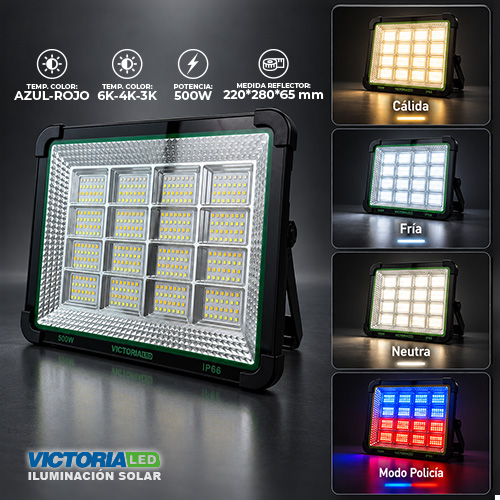 [SL-500W] VICTORIA LED REFLECTOR SOLAR PANAL 6500K