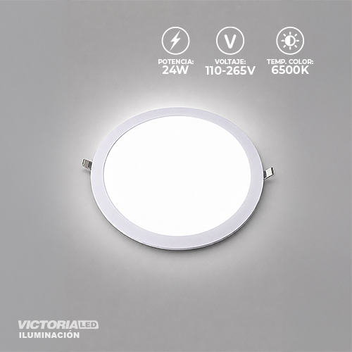[EV-PER 24W] EVA PANEL 6500K 24W EMPOTRABLE REDONDO 20U/C