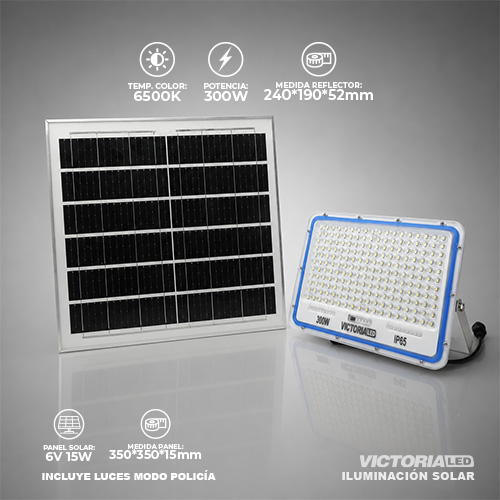 [VL-RS300W] SOLAR REFLECTOR MULTIPUNTO 6500K 300W