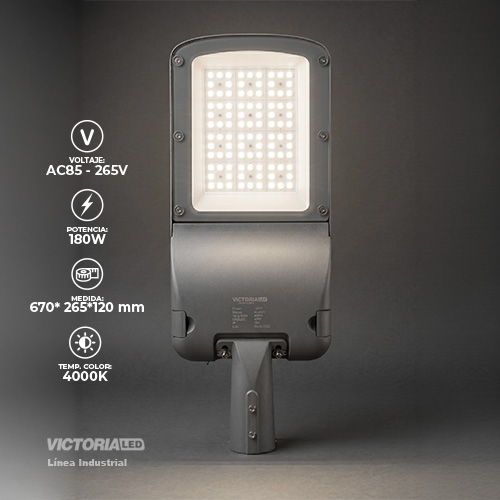 [VL-LH 180W] VICTORIA LED LAMPARA CLASE II 4000K FP.09 IP66 FOTOCELULA