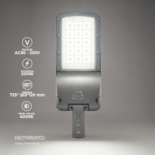 [VL-LH 200W] VICTORIA LED LAMPARA CLASE II 4000K FP.09 IP66 FOTOCELULA