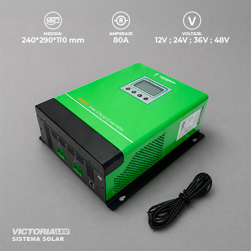 [MPK2-80] SOLAR CONTROLADOR 1C/U - 12V/24V/36/48V-80A