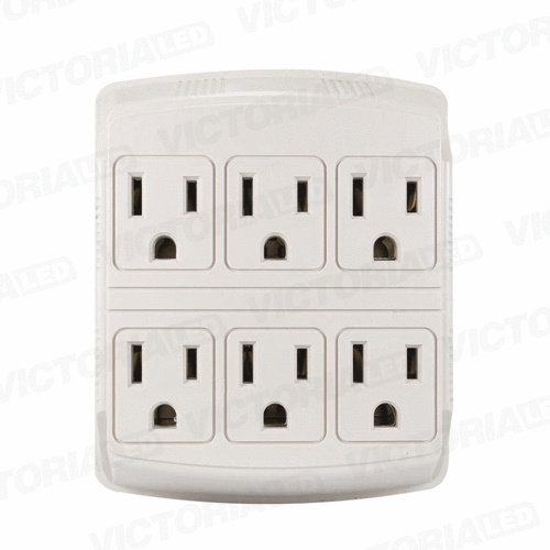 [VLTM6-15A] MULTITOMACONTACTO DE PARED 125V 15A BLANCO 4U/C