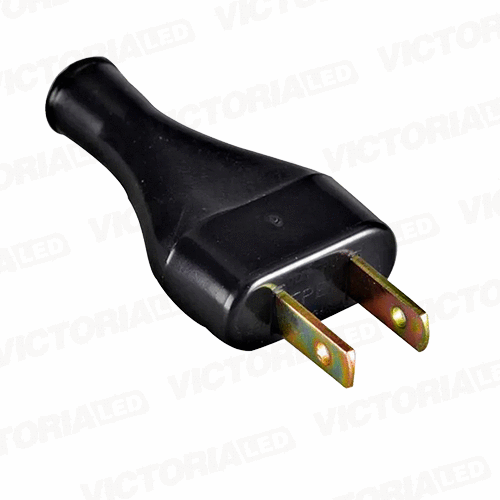 [VLEN-10A] ENCHUFE PLANO 250V 10A NEGRO 50U/C