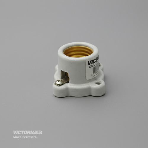 [VLPL-E27] PORTALAMPARA DE PORCELANA E27 110/250V 4A BLANCO 20U/C