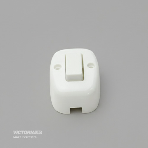 [VLIH-3B] INTERRUPTOR SIMPLE SOBREPUESTO BLANCO 10U/C