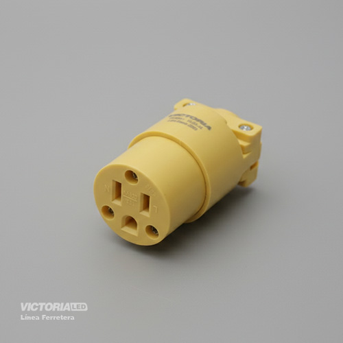 [VL3H-IA] ENCHUFE HEMBRA 3P 110/250V 15A AMARILLO 25U/C