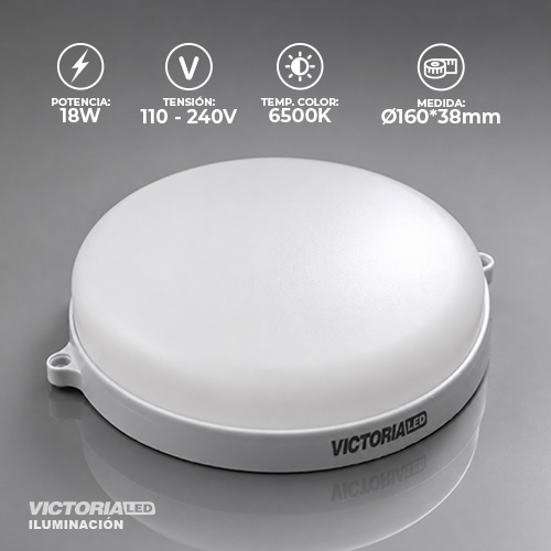 [VL-AR 18W] FOCO LED TIPO BARCO REDONDO 18W-6500K 40U/C