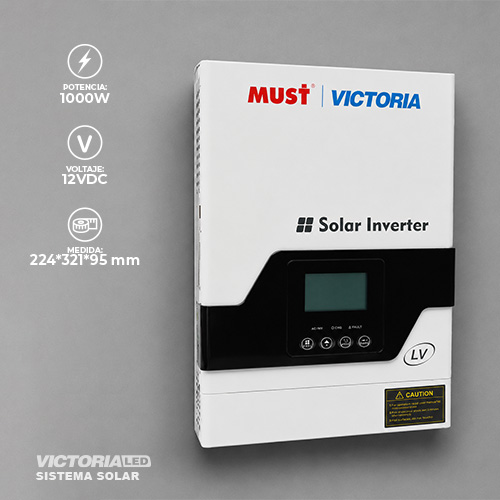 [PV 18-1012 LV] SOLAR INVERSOR 1KW 120VAC 12VDC MPPT60A OFF GRID