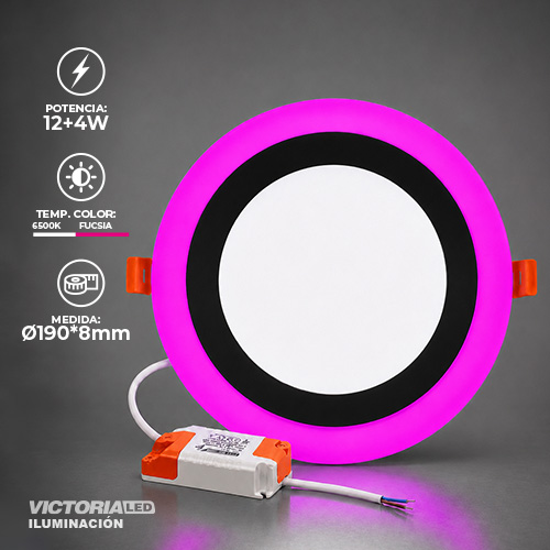 [VP-REF 12+4] VICTORIA LED PANEL EMP RED 12W+4W FUCHSIA 100U/C