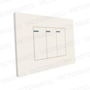 INTERRUPTOR TRIPLE CONMUTABLE 16A 125/250V PC BLANCO 10U/C