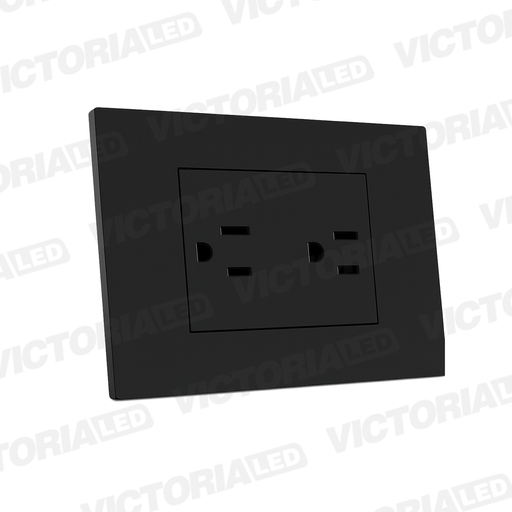 [VL-TM3N] TOMACORRIENTE DOBLE 16A 125/250V PC NEGRO 10U/C