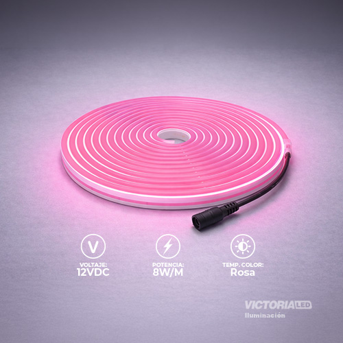 [VL-CN PINK] CINTA NEON 5M ROSADO IP65 AC100-240V DC12V
