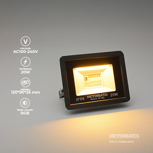 [VL-RGB20W] VICTORIA LED REFLECTOR RGB 100-240V FP0.5