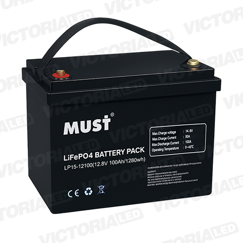 [LP15-12100] SOLAR BATERIA LITIO 12.8V100AH MUST