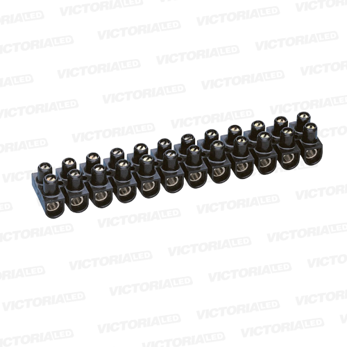 [X3-612N] BORNERA 12 POLOS 6A NEGRO