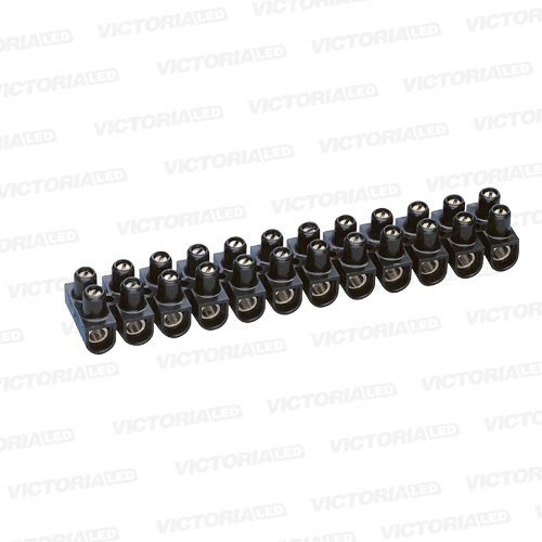[X3-3012N-PE] BORNERA 12 POLOS 30A NEGRO PE
